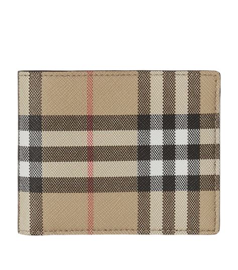 burberry small scale vintage check leather wallet on strap|Small Check Bifold Wallet in Archive beige .